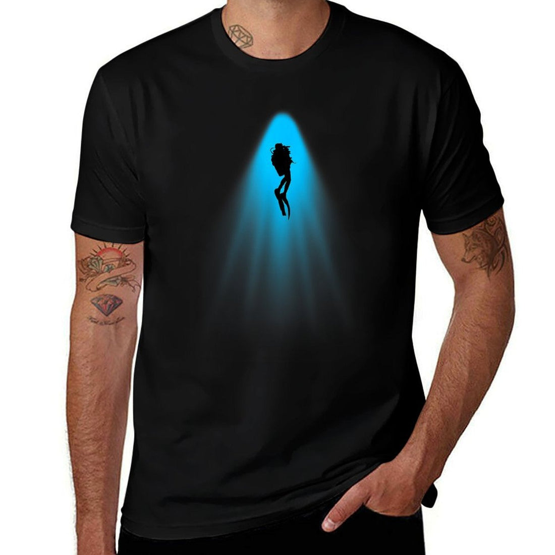 Scuba Diver - Ocean Underwater Scuba Diving Freediving High-quality Stitching T-Shirt
