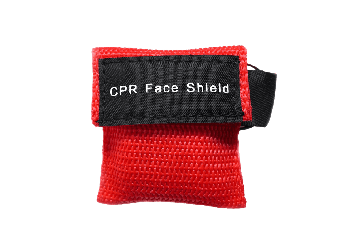 Portable CPR Face Shield Keychain - Red