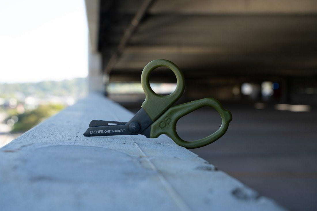 MINI Compact Medical Olive Drab Tactical Trauma Shears | ONE SHEAR®