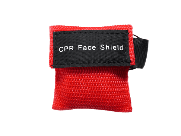 Portable CPR Face Shield Keychain - Red