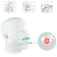 Portable CPR Face Shield Keychain - Red