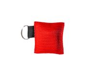 Portable CPR Face Shield Keychain - Red